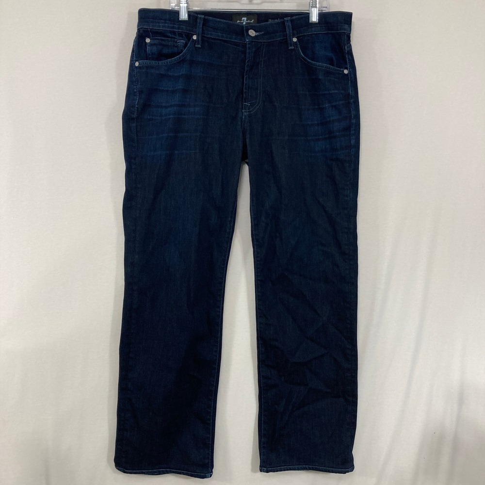 7 For All Mankind Austyn Jeans 36x30 Dark Wash Luxe Performance Straight Leg